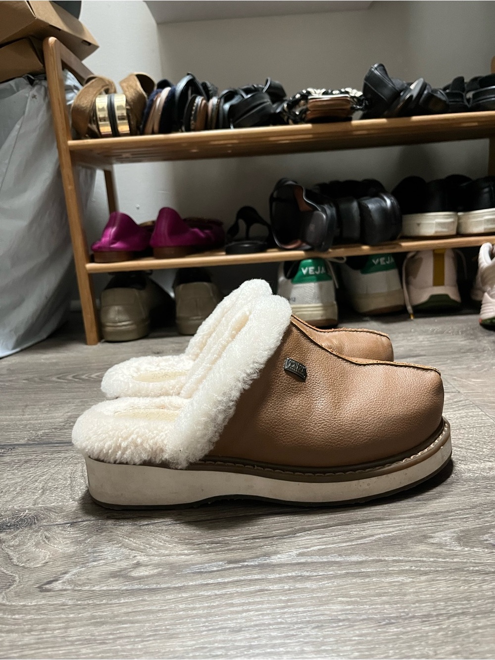 Australia Luxe Collective shearling clogs